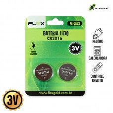 Cartela 2un Bateria Botão CR2016 FX-CR03 X-Cell